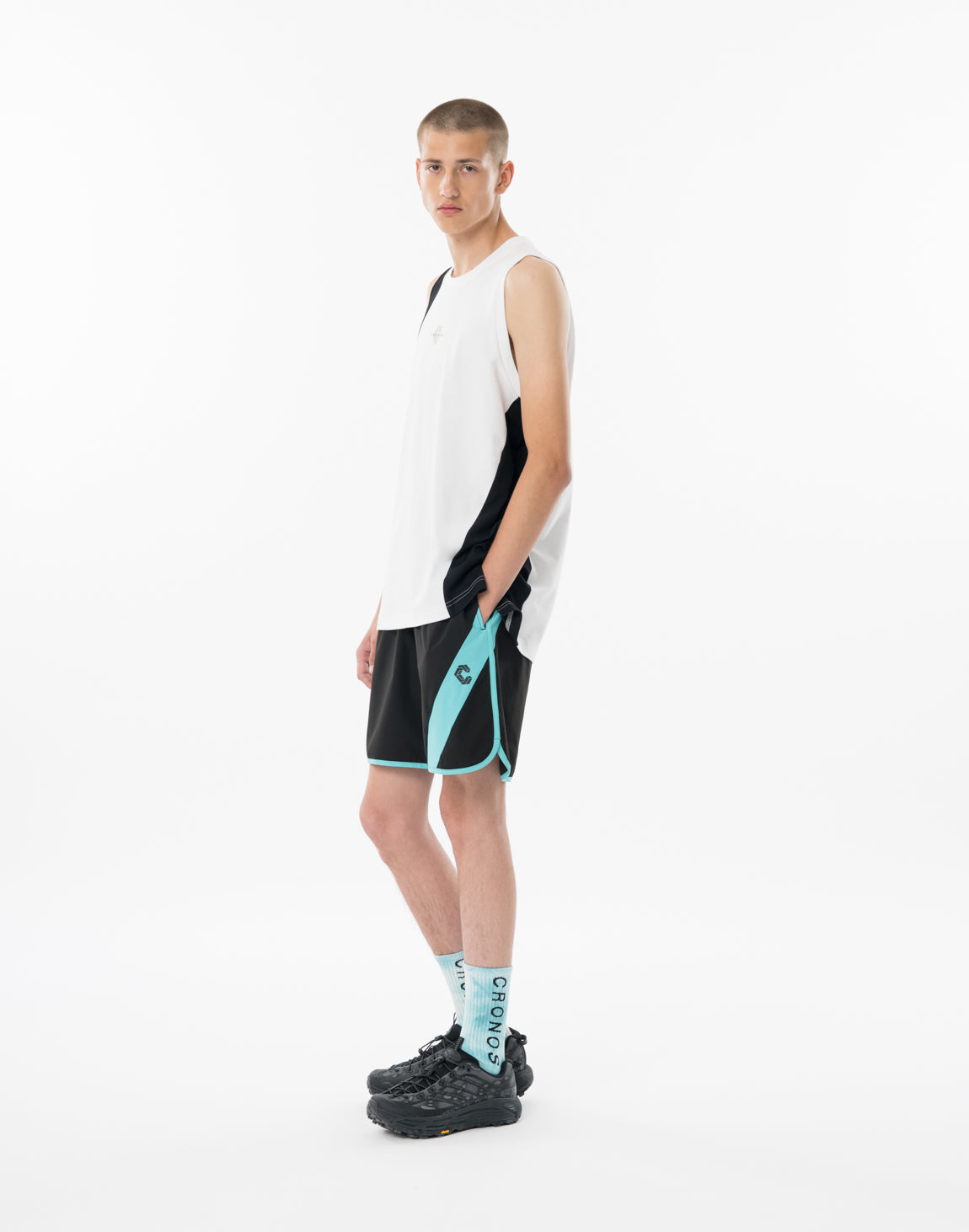 CRONOS LHP別注モデル　タンクトップ ショートパンツ 上下セット CRONOS TITLED LINE SHORTS【BLACK】 – クロノス CRONOS