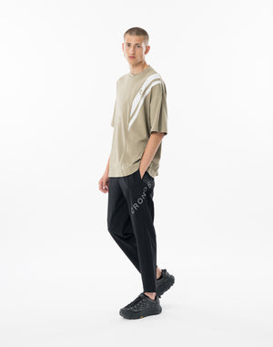 CRONOS SWITCHING OVERSIZE TEE【GREIGE】