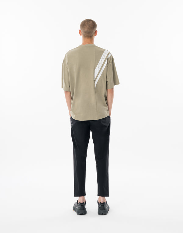 CRONOS SWITCHING OVERSIZE TEE【GREIGE】