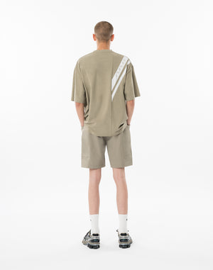 CRONOS SWITCHING OVERSIZE TEE【GREIGE】