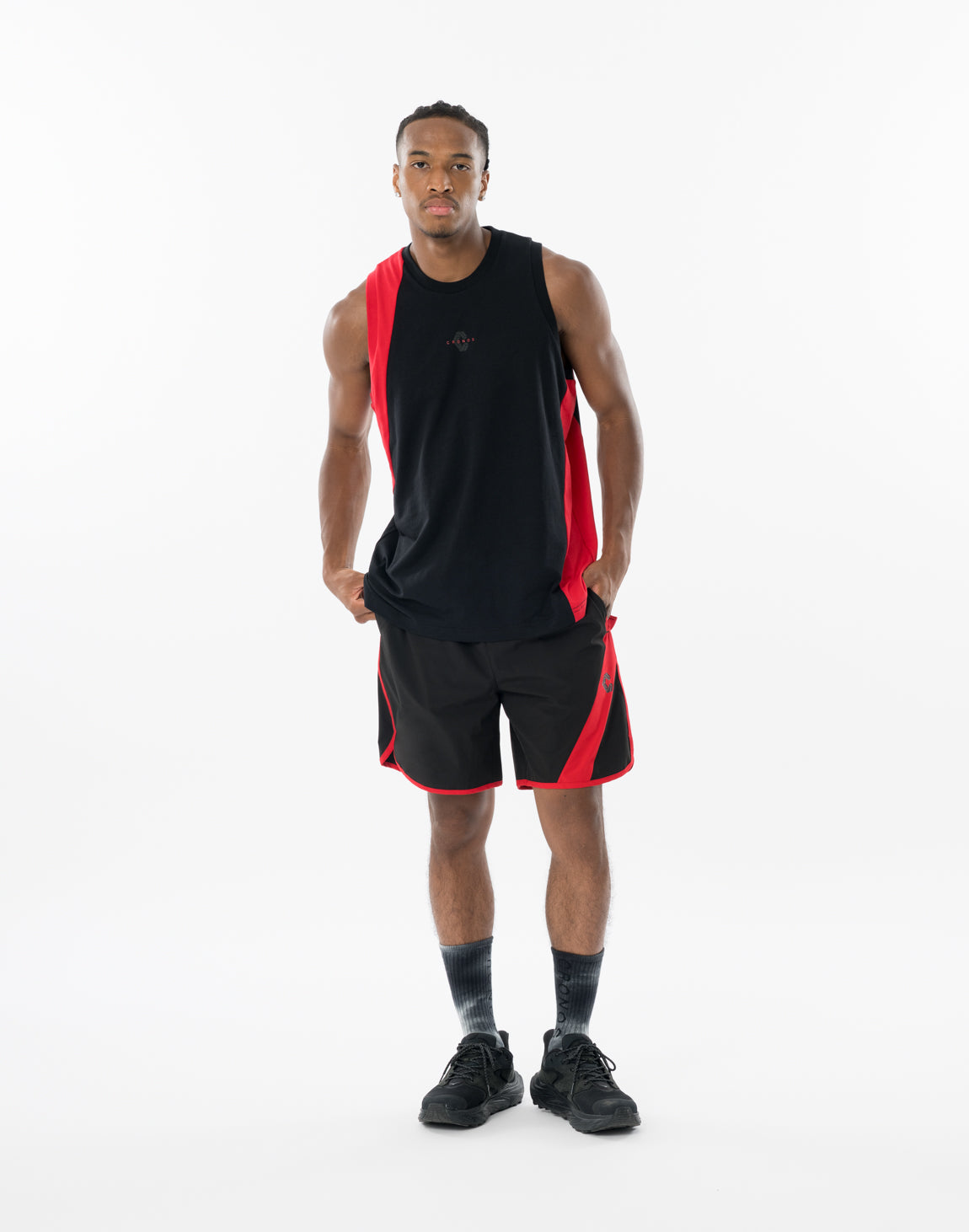 CRONOS SLASH TANK TOP【BLACK×RED】 – クロノス CRONOS