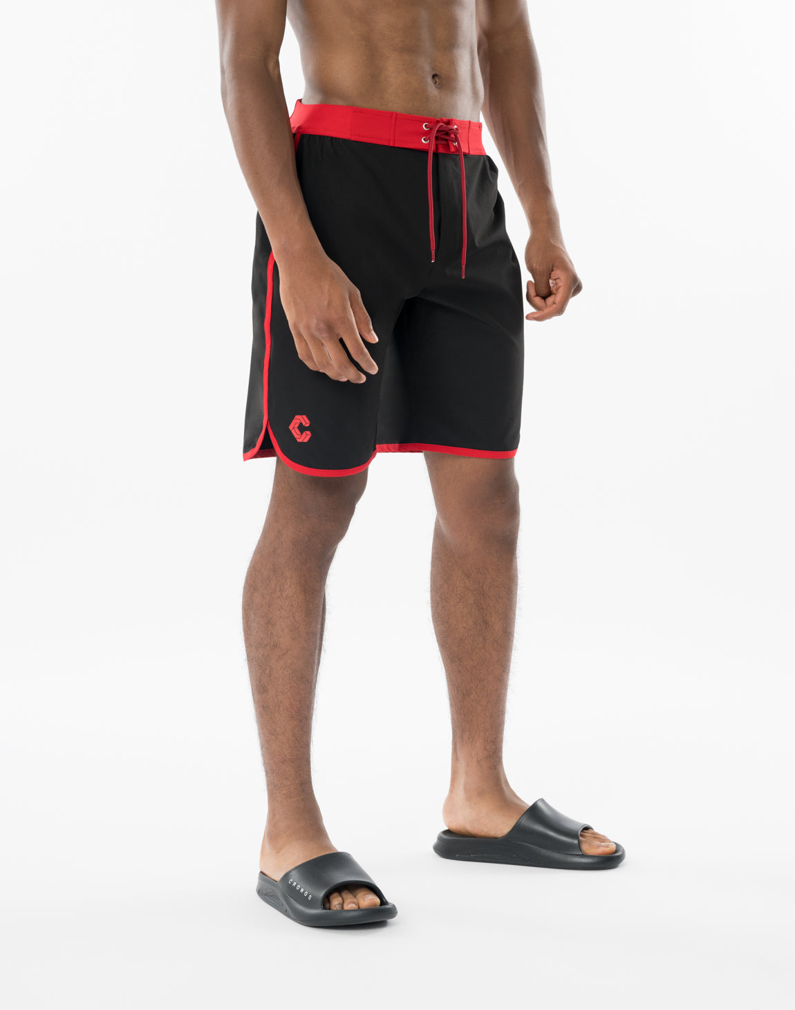 CRONOS CONTRAST WAIST Competition SHORTS [BLACK×RED