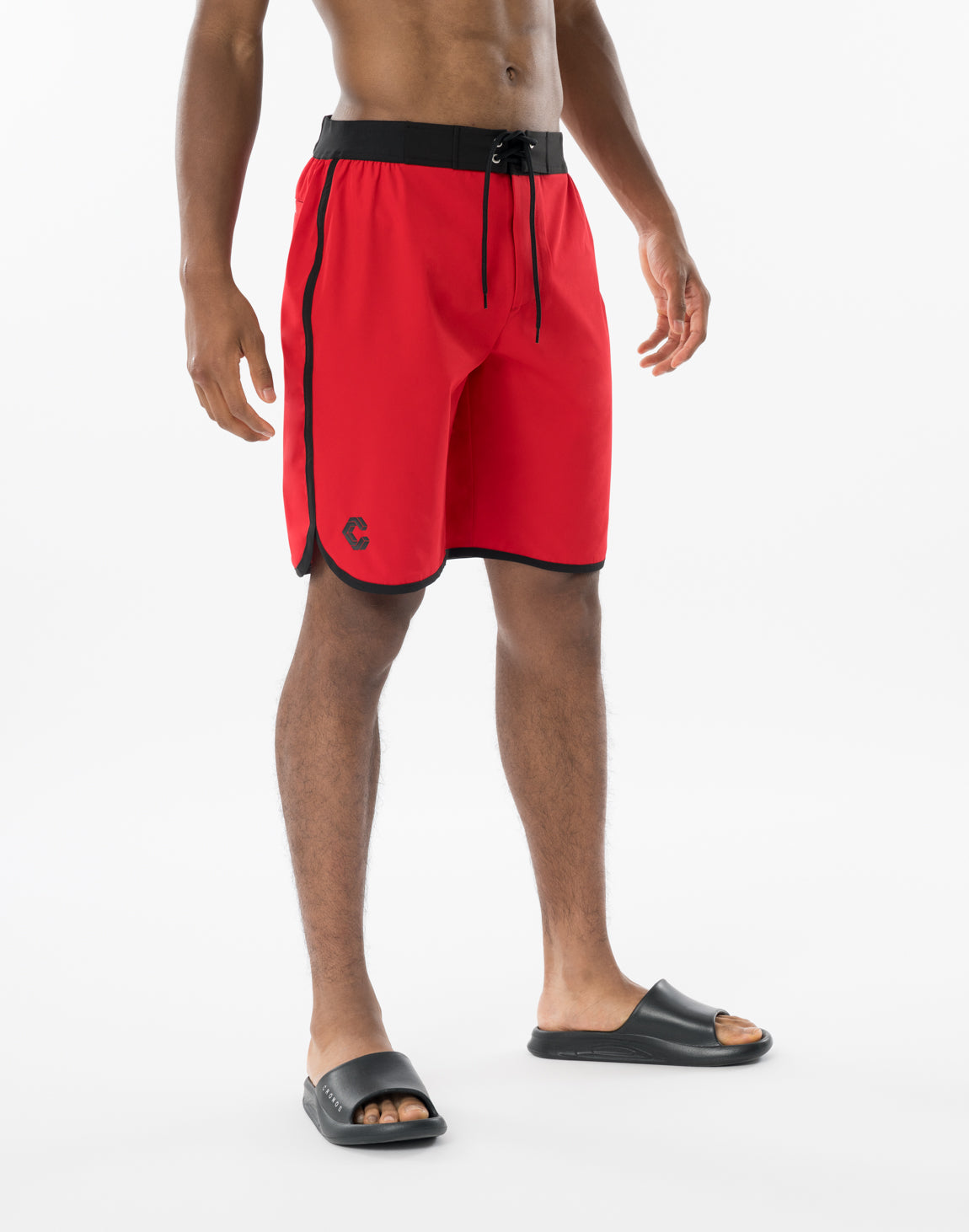 CRONOS CONTRAST WAIST Competition SHORTS [BLACK×RED