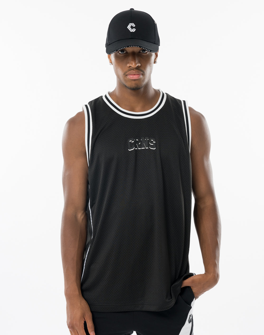 CRONOS Double-Layer Basketball Mesh Tank【BLACK】