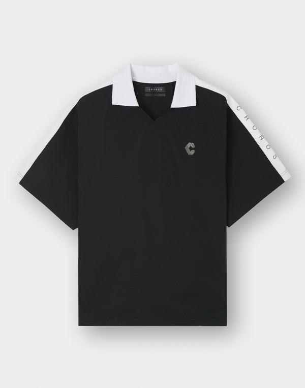 CRONOS COOL DOTS SKIPPER V領POLO衫 [黑色] 