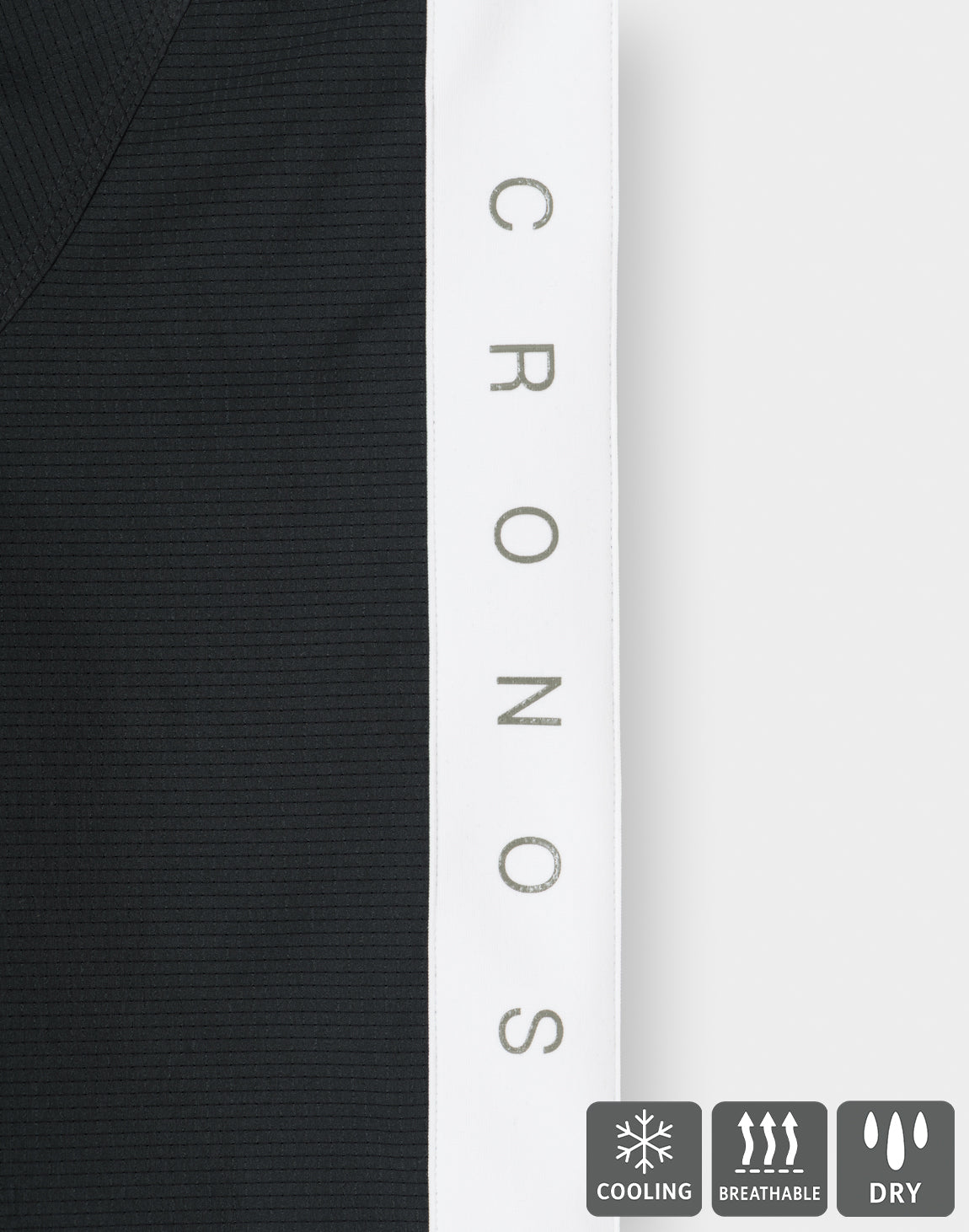 【美品】CRONOS BLACK STRECH POLO Sサイズ CRONOS COOL DOTS SKIPPER V-NECK POLO【BLACK】