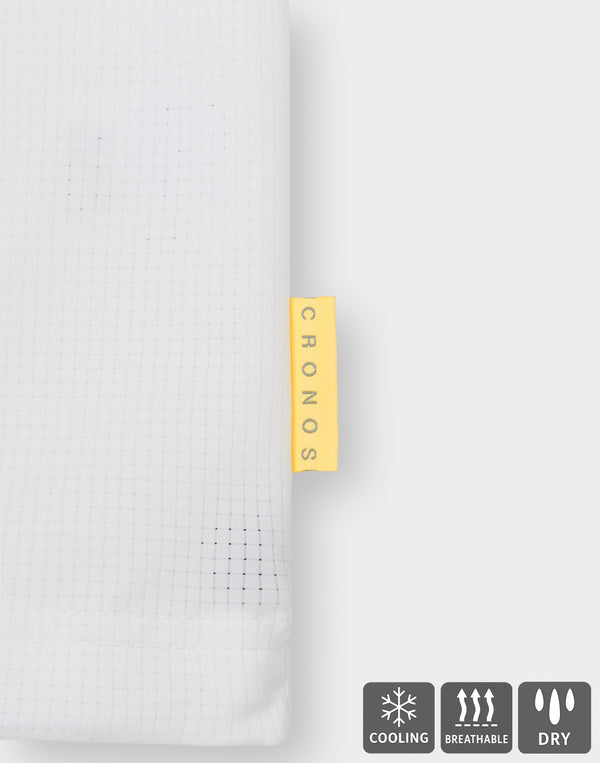 CRONOS COOL DOTS SKIPPER V領POLO衫 [白色] 