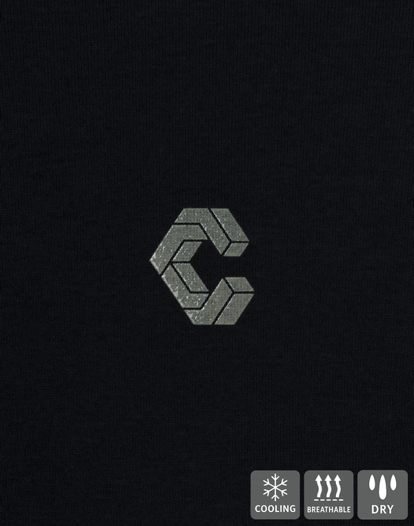 CRONOS TECH HYBRID TEE [黑色] 
