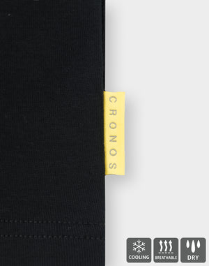 CRONOS TECH HYBRID TEE [黑色] 