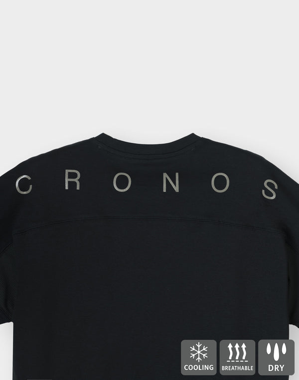 CRONOS TECH HYBRID TEE [黑色] 