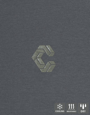 CRONOS TECH HYBRID TEE [深灰色] 