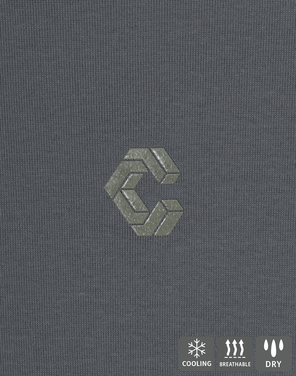 CRONOS TECH HYBRID TEE [深灰色] 