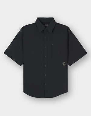 CRONOS TECH VERTICAL ZIP SHIRT【BLACK】