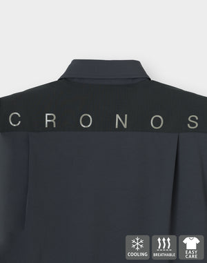 CRONOS TECH 垂直拉鍊襯衫 [黑色] 