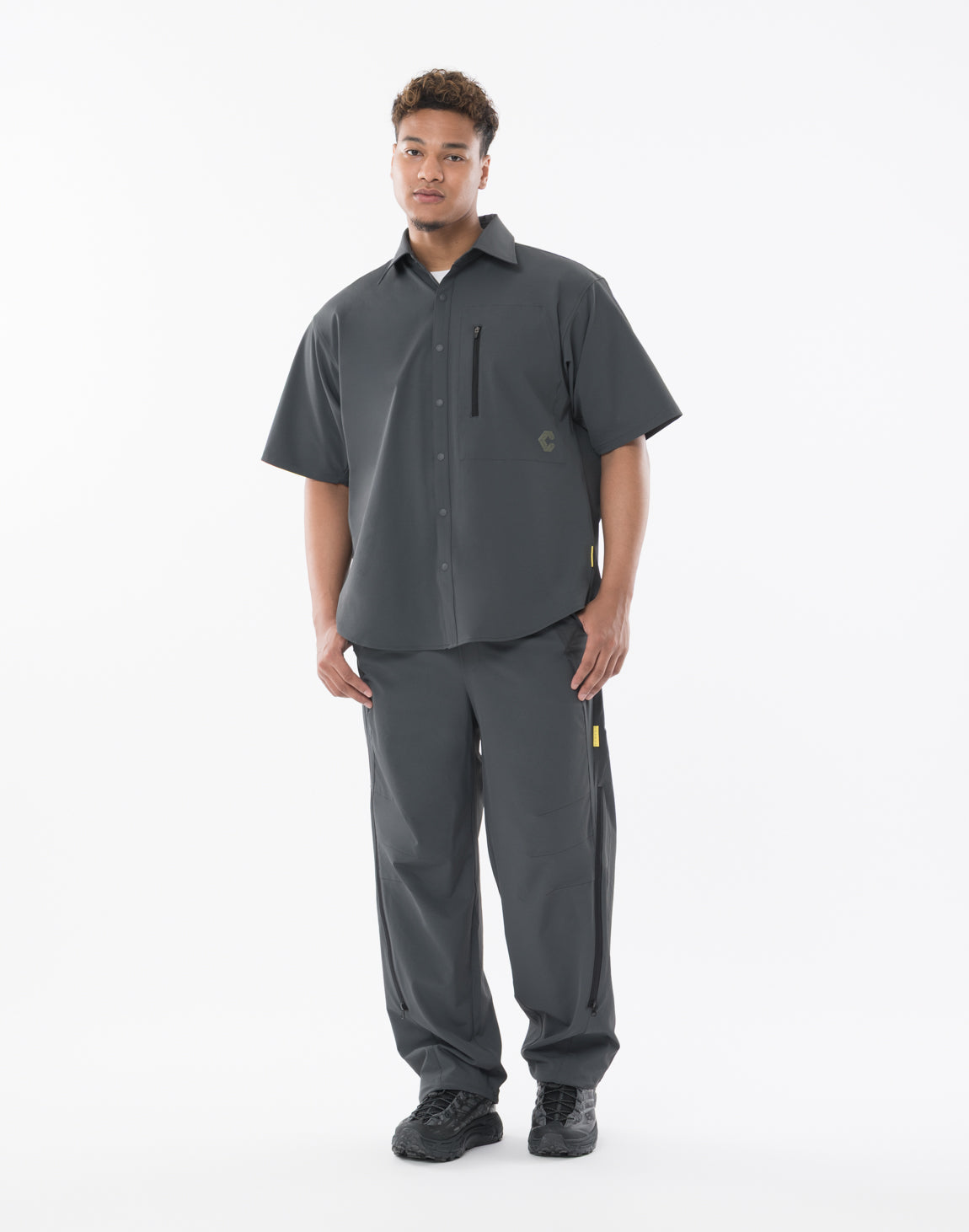 CRONOS サイドパネル スリムフィットパンツ CRONOS BLACK PADDED PANTS【BLACK】