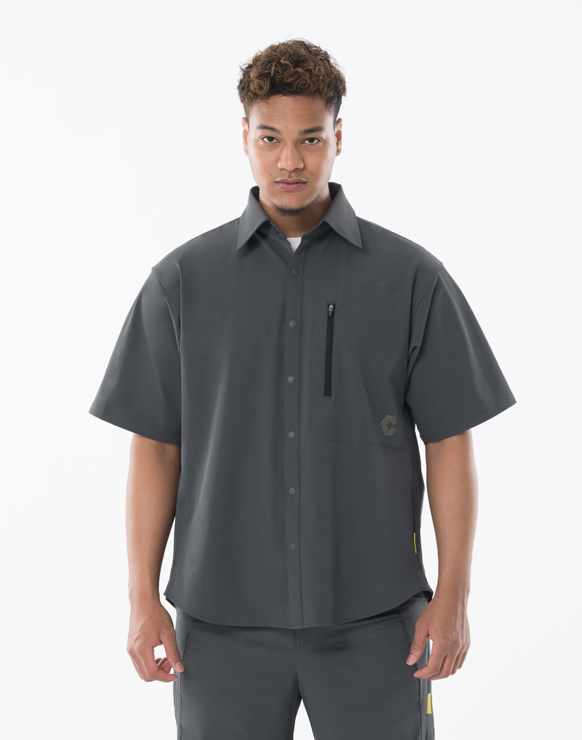 CRONOS×IRAL LINE FULL ZIP PARKER CRONOS DOUBLE STRIPES ZIP HOODIE