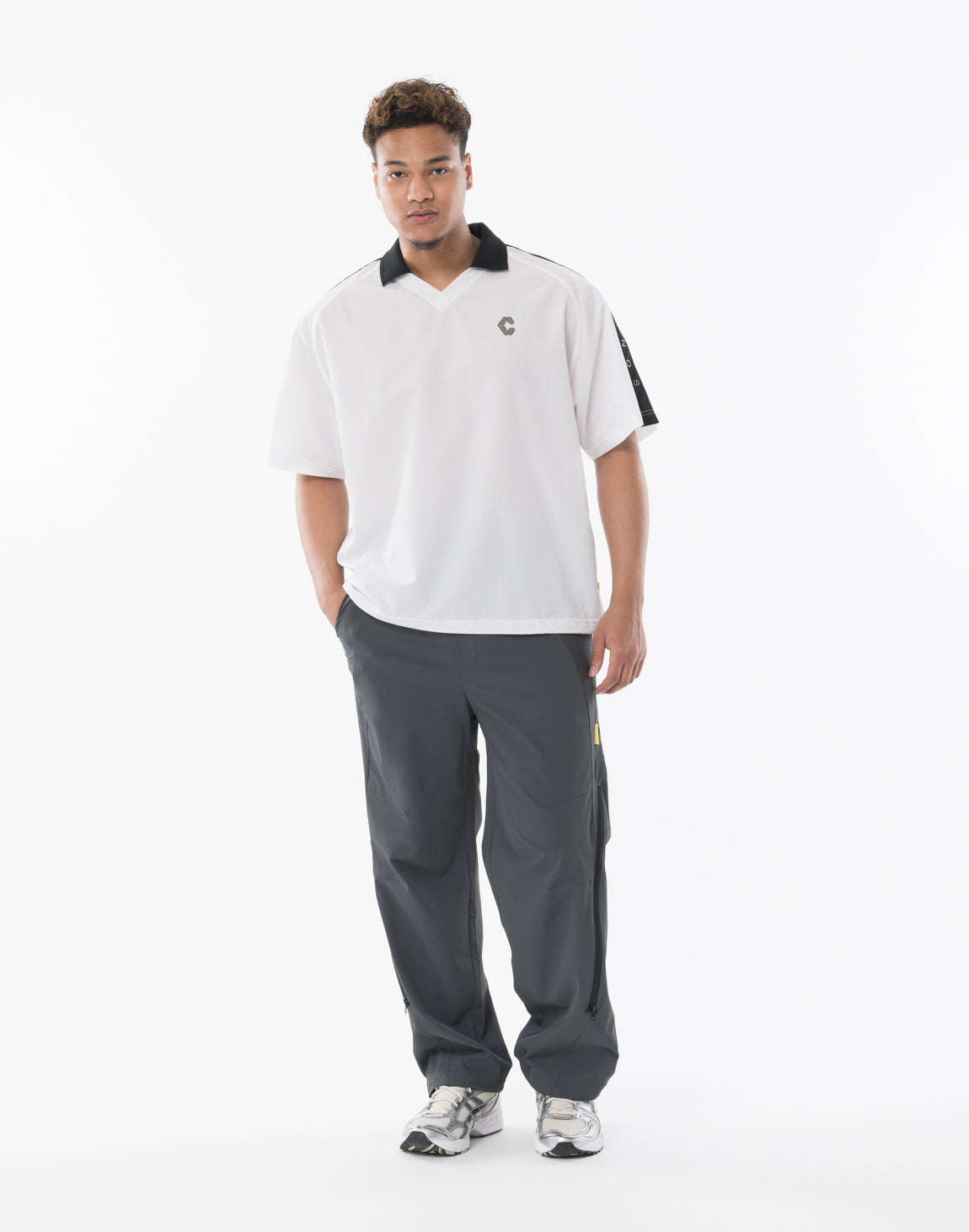 CRONOS COOL DOTS SKIPPER V-NECK POLO【WHITE】