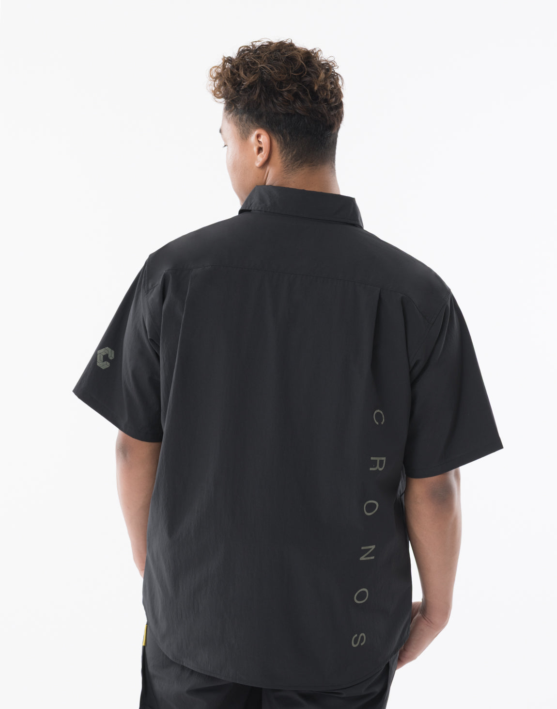 CRONOS 黒 Tシャツ ストライプ入り CRONOS DOUBLE STRIPES OVERSIZE T-SHIRTS【WHITE】