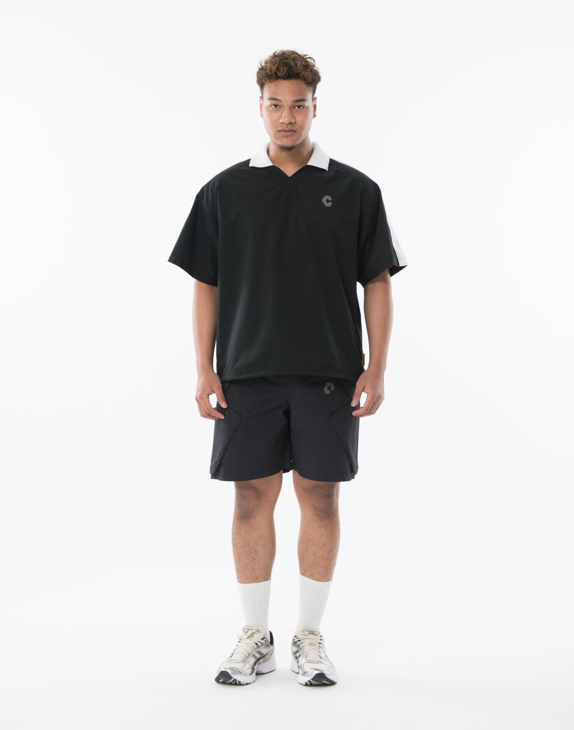 CRONOS COOL DOTS SKIPPER V-NECK POLO【BLACK】