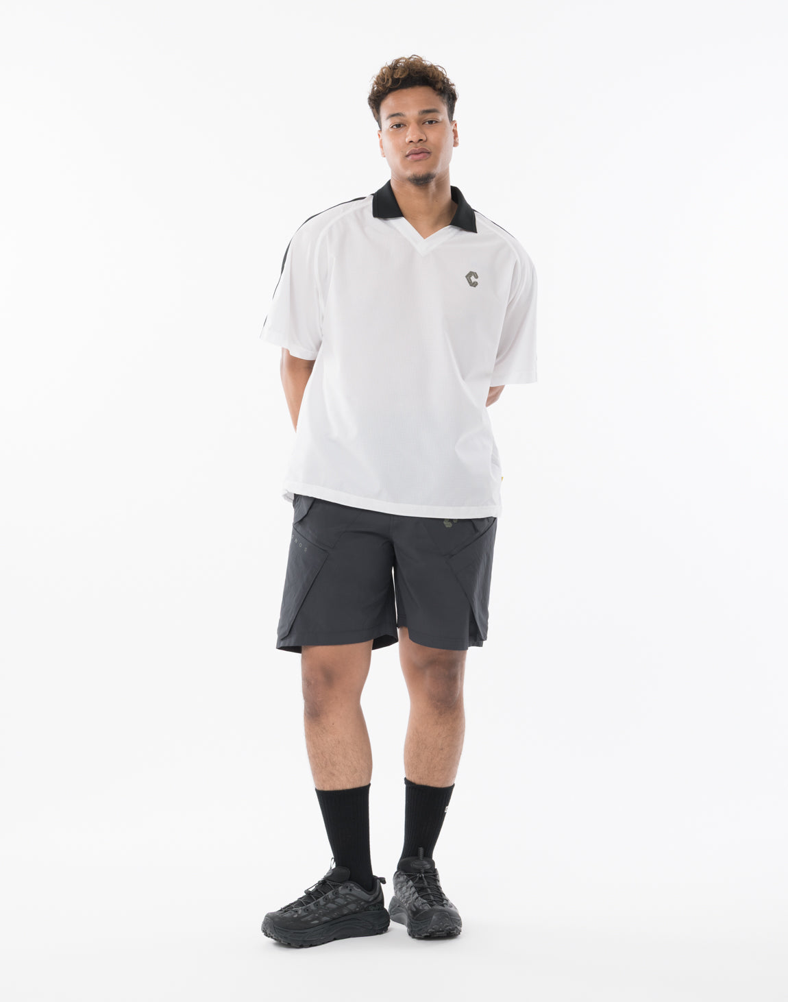 CRONOS COOL DOTS SKIPPER V-NECK POLO【WHITE】