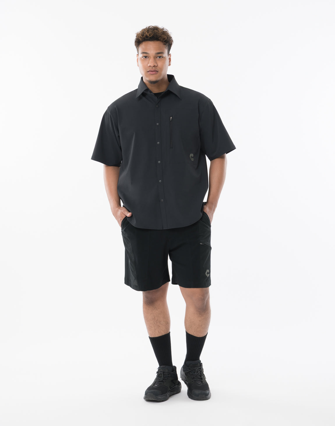 CRONOS TECH VERTICAL ZIP SHIRT【BLACK】