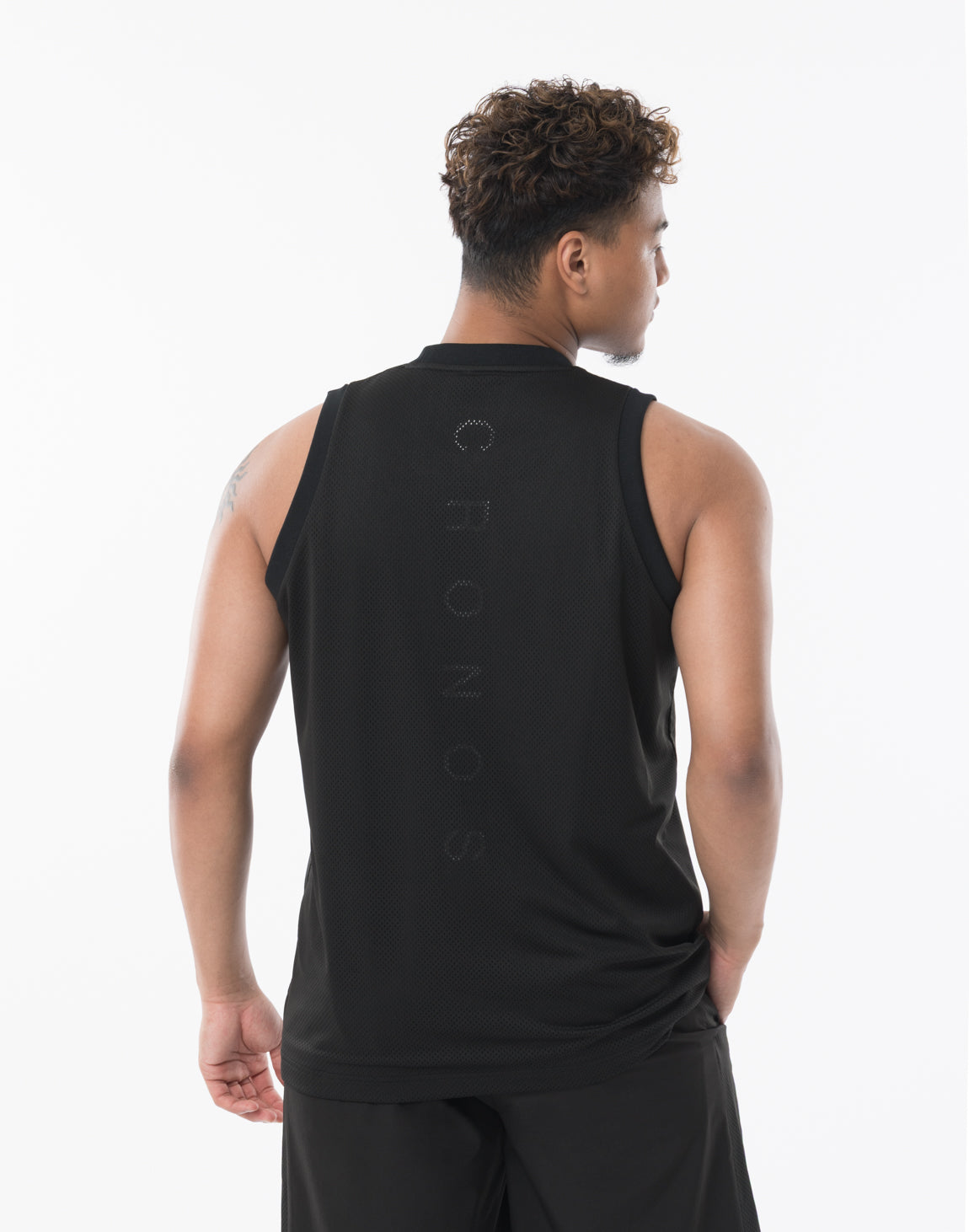 CRONOS × MASATO MESH LAYERED TANK TOP【BLACK】