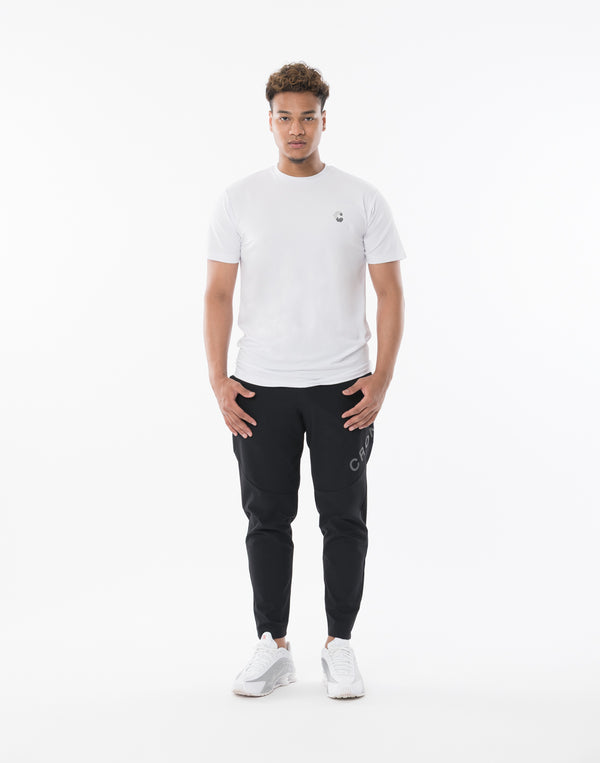 CRONOS Vertical Signature  Logo Regularfit T-SHIRT【WHITE】