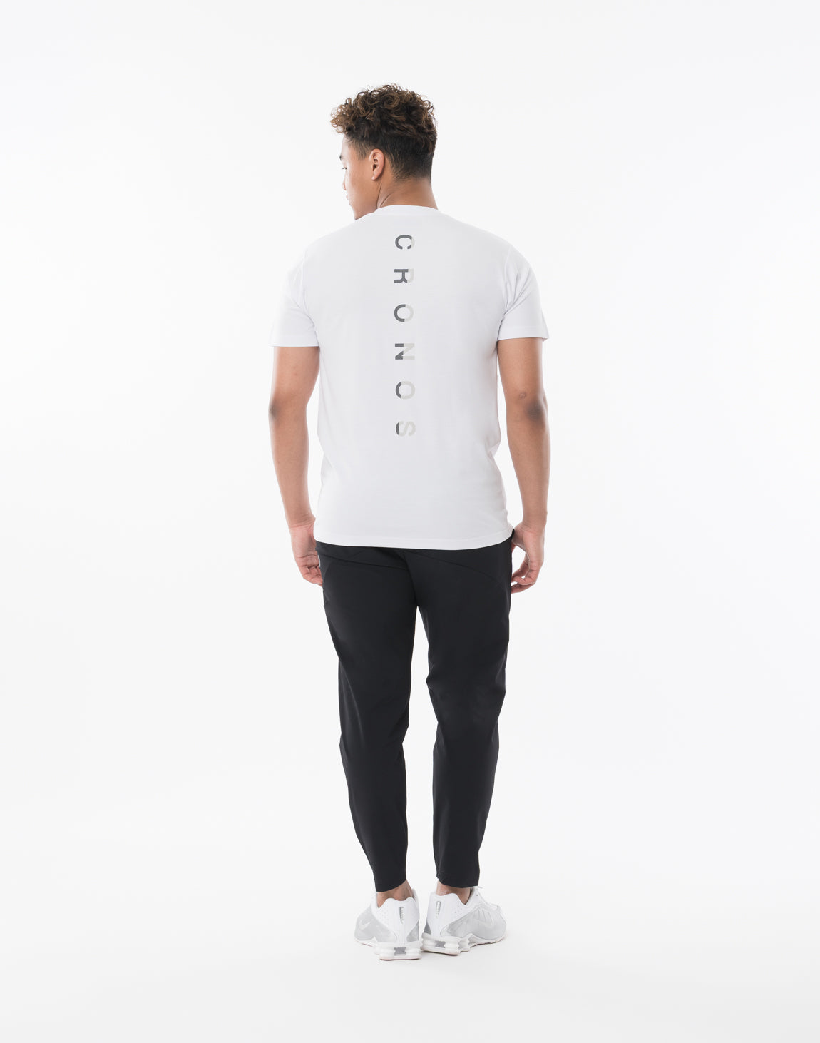 CRONOS Vertical Signature Logo Regularfit T-SHIRT【WHITE】