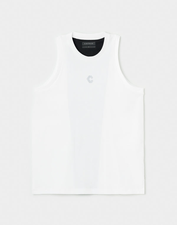 CRONOS REFLECT LINE SLEEVELESS【WHITE】