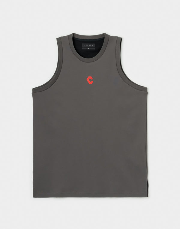 CRONOS REFLECT LINE SLEEVELESS【D.GRAY】