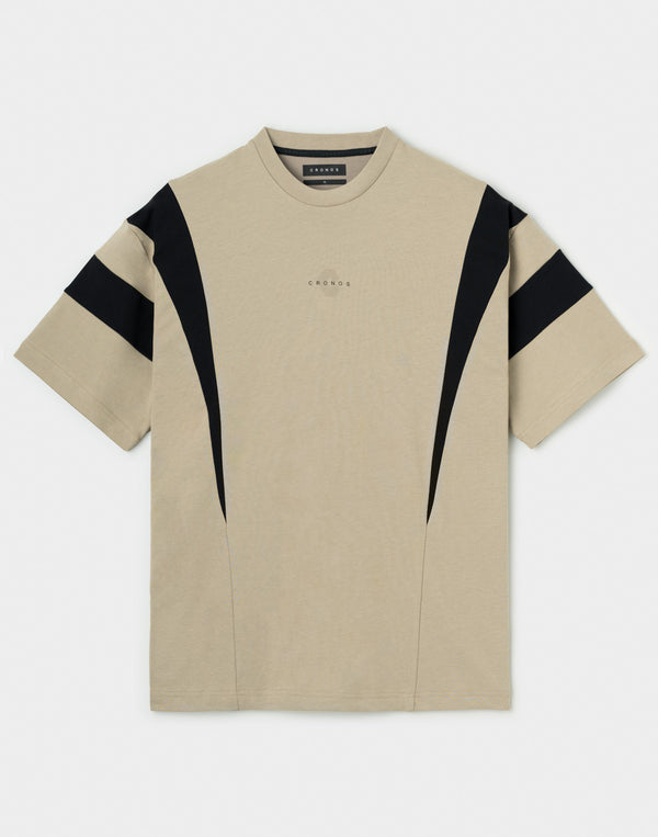 CRONOS DUAL TECH OVERSIZE S/S TEE【GREIGE】