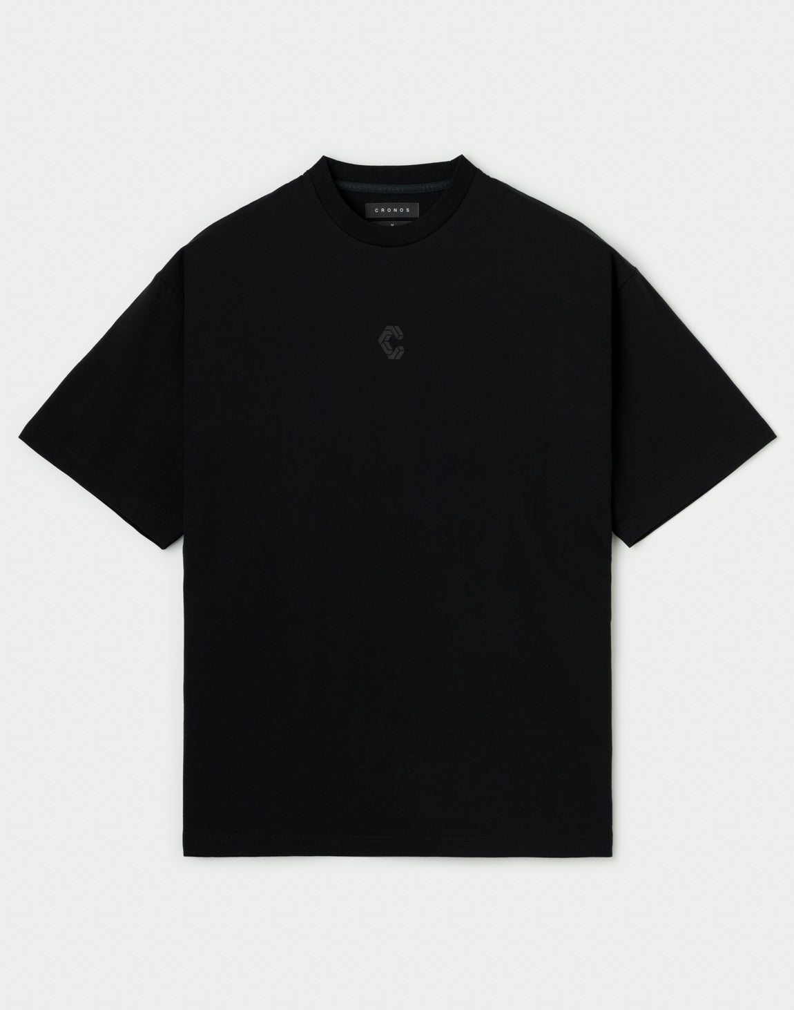CRONOS 黒 Tシャツ ストライプ入り CRONOS DOUBLE STRIPES OVERSIZE T-SHIRTS【WHITE】