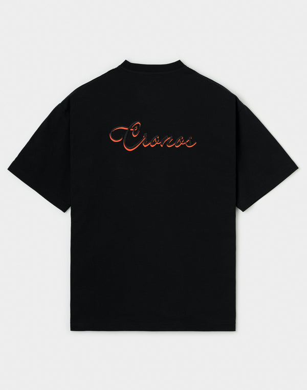 CRONOS SCRIPT SIDE S/S TEE【BLACK×RED】