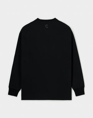 CRONOS SCRIPT SIDE L/S TEE 【BLACK×RED】