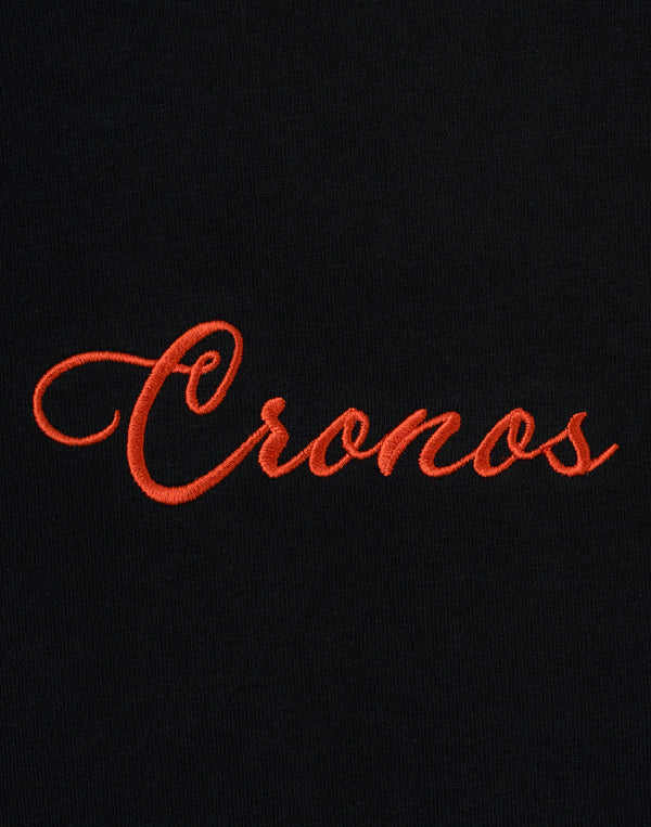 CRONOS SCRIPT SIDE L/S TEE 【BLACK×RED】