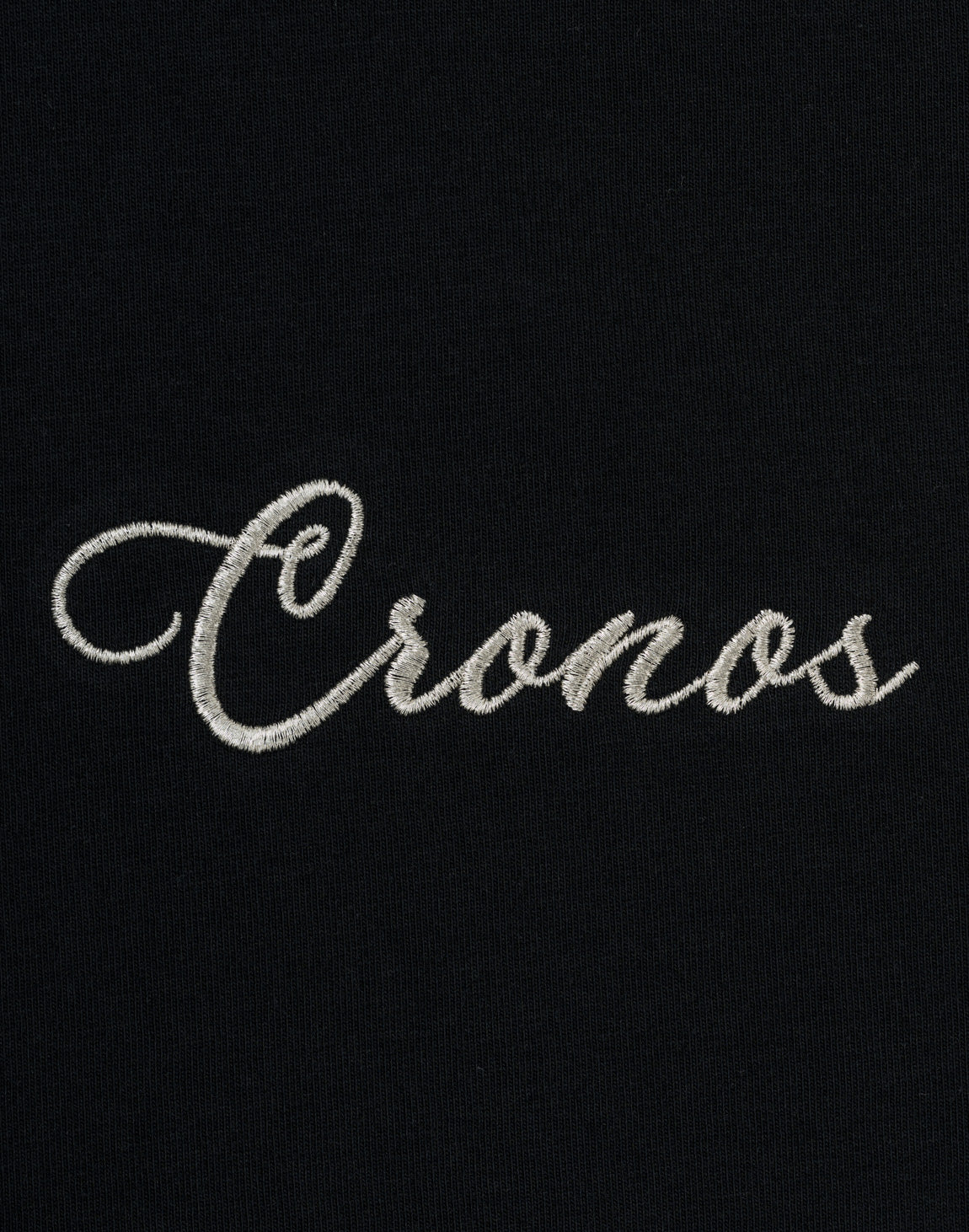 クロノス CRONOS セットアップ ロゴプリント 刺繍 刻印 アイボリー L CRONOS SCRIPT SIDE L/S TEE 【BLACK】