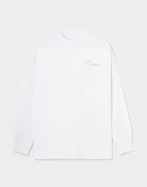 CRONOS SCRIPT SIDE L/S TEE [WHITE]