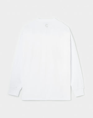 CRONOS SCRIPT SIDE L/S TEE [WHITE]
