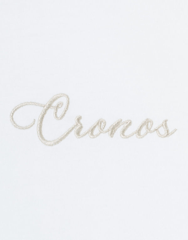CRONOS SCRIPT SIDE L/S TEE [WHITE]