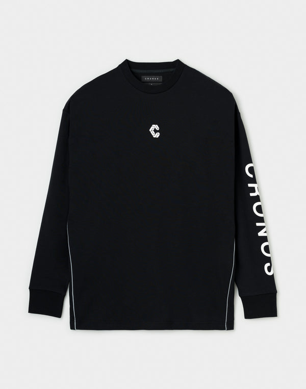 CRONOS DUAL-FACE TECH L/S TEE【BLACK】