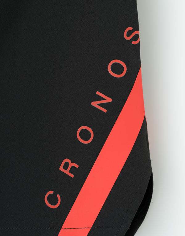CRONOS Reflective Stretch Shorts【BLACK×RED】