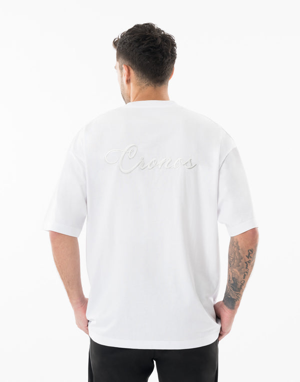 CRONOS SCRIPT SIDE S/S TEE【WHITE】