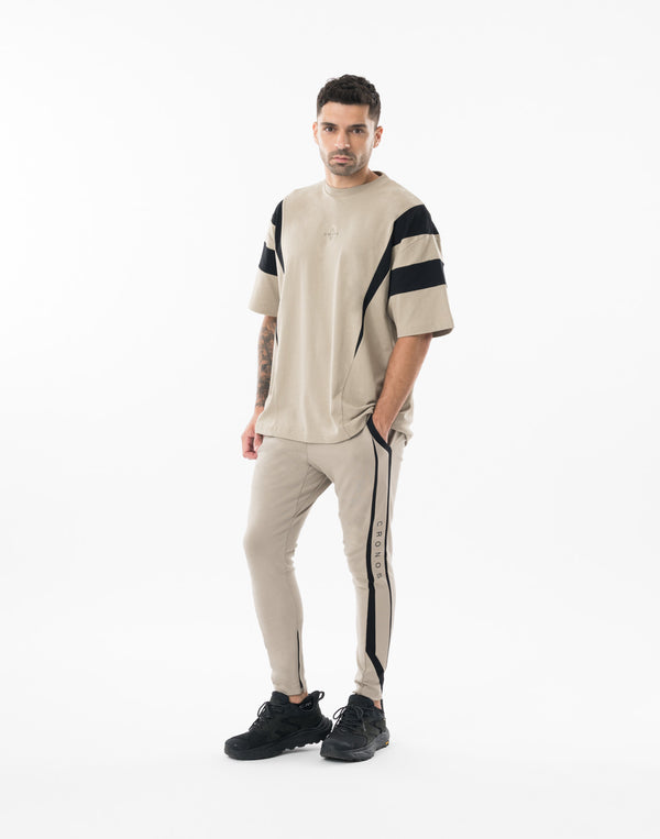 CRONOS DUAL TECH OVERSIZE S/S TEE【GREIGE】