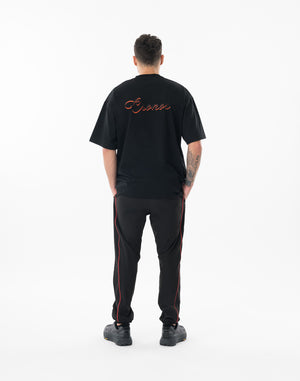 CRONOS SCRIPT SIDE S/S TEE【BLACK×RED】