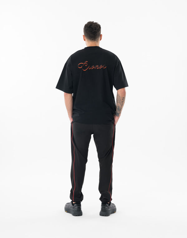 CRONOS SCRIPT SIDE S/S TEE【BLACK×RED】