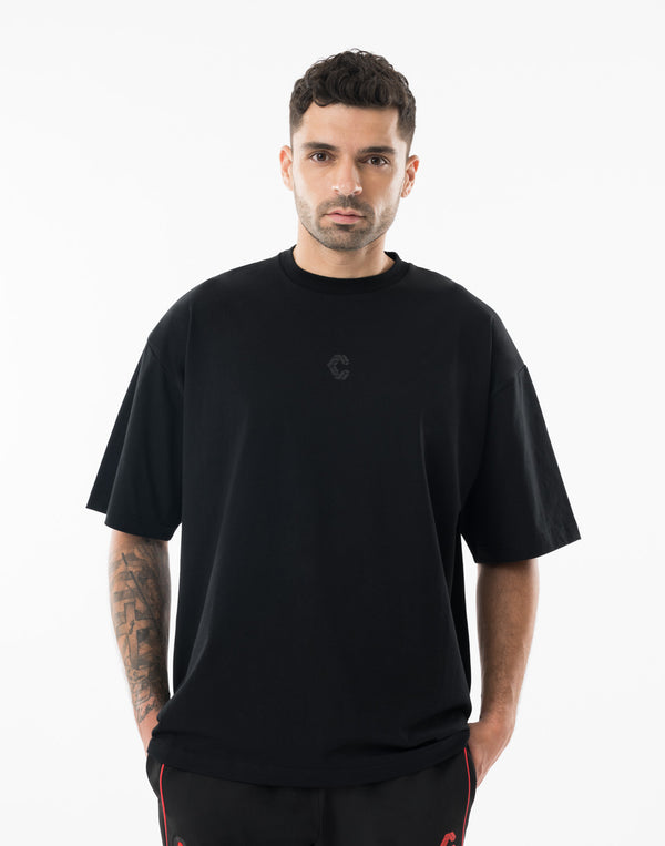 CRONOS SCRIPT SIDE S/S TEE【BLACK×RED】