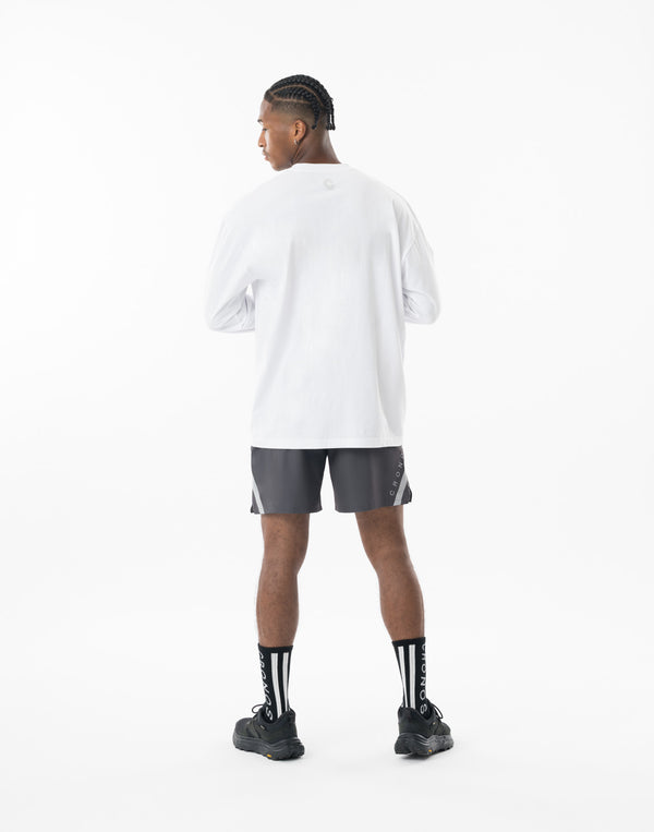 CRONOS SCRIPT SIDE L/S TEE [WHITE]