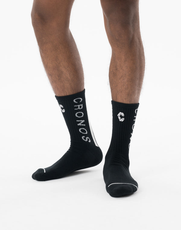 CRONOS ACHILLES STRIPE Socks【BLACK】