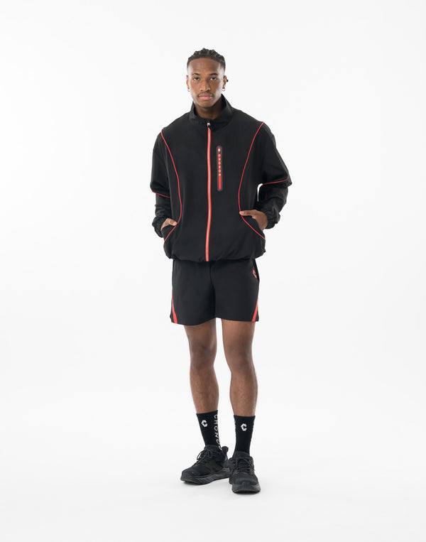 CRONOS Reflective Stretch Shorts【BLACK×RED】