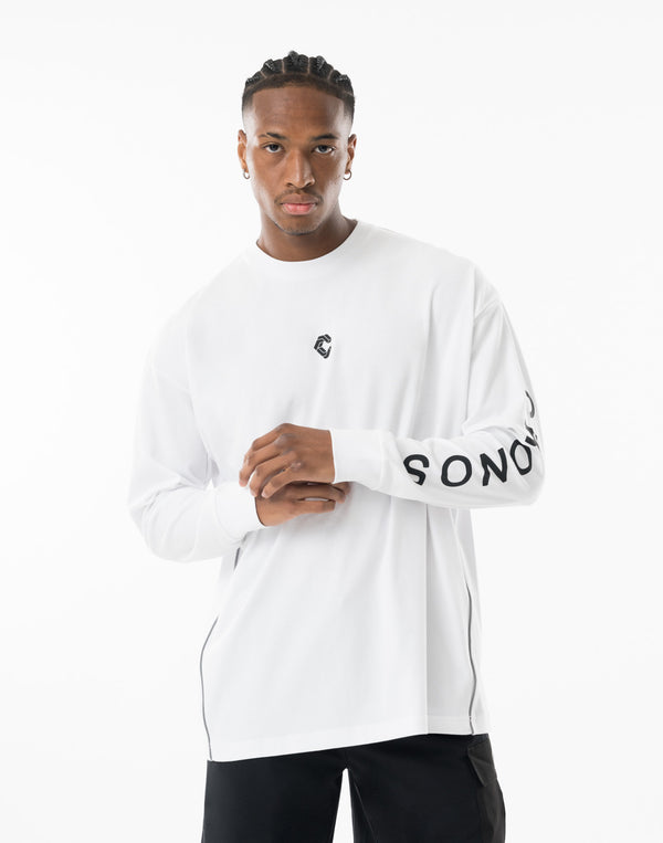 CRONOS DUAL-FACE TECH L/S TEE [WHITE]